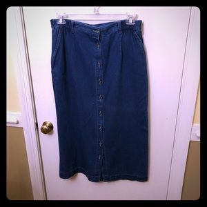 Vintage cabin creek jean denim skirt size 12